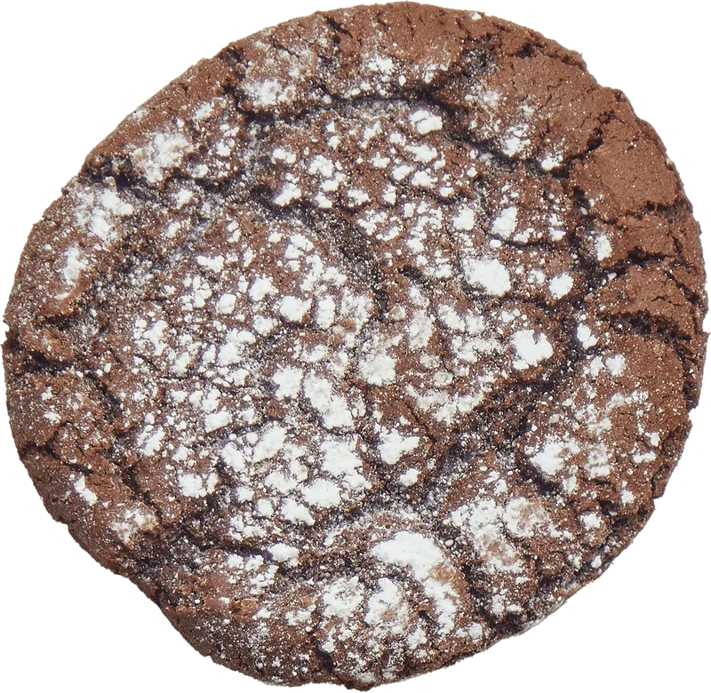 chocolate crinkle cookie cutout