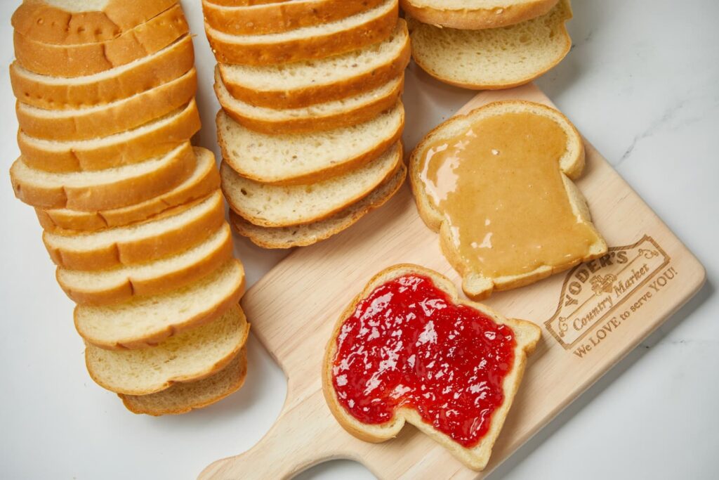 peanut butter jelly bread